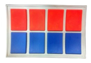 Imperial Officer Ranking Bar - Red and Blue x 4 - Major