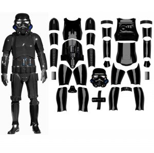 Star Wars Shadowtrooper Armour Costume with Helmet – Fully Strapped – Ready to Wear – No Accessories