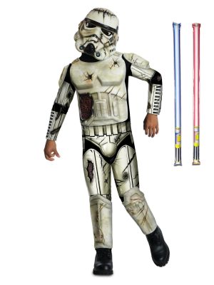 Star Wars Costume Child Death Trooper - WITH x2 FREE LIGHTSABERS